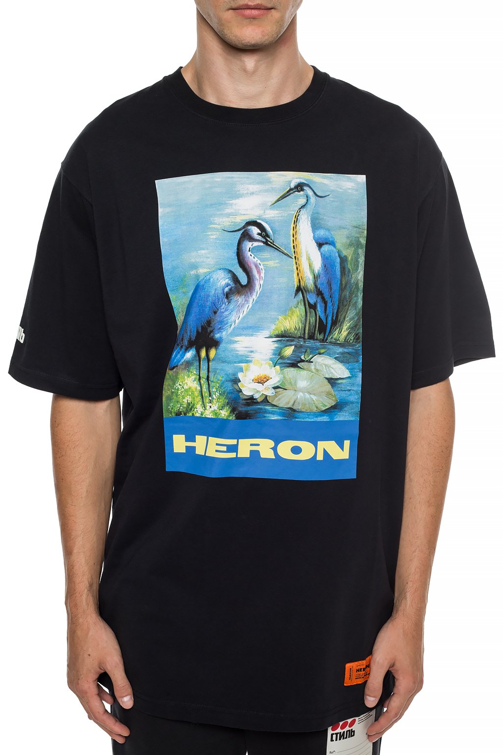 Black Printed T-shirt Heron Preston - Vitkac GB